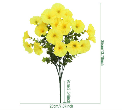 Wedding Backdrop UV-Resistant Artificial Morning Glory 10 Bundles All-Weather Faux Florals for Arch & Ceremony Floral Styling