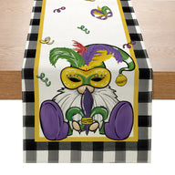 Bulk 2 Pcs 13X70 Inch Mardi Gras Table Runners For Holiday Party Decor Indoor Home Room Decor Wholesale