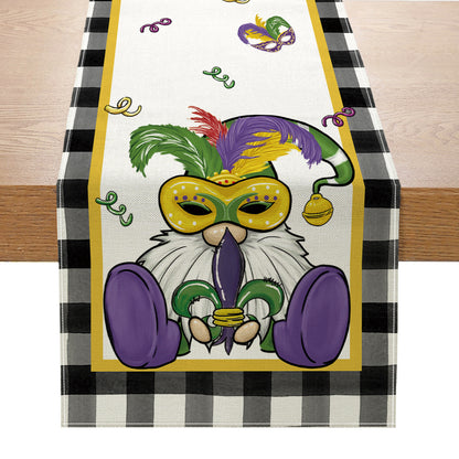 Bulk 2 Pcs 13X70 Inch Mardi Gras Table Runners For Holiday Party Decor Indoor Home Room Decor Wholesale