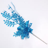 Christmas Glitter Hollowed-out Pagoda Leaf Branches - 6PCS 16.9" Festive Decor Accessories