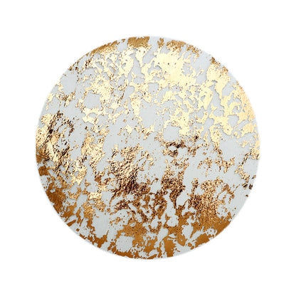 Luxury Disposable Gold Foil Round Placemats - 13" (20 Pcs) for Wedding Hotel & Dining Table Decor