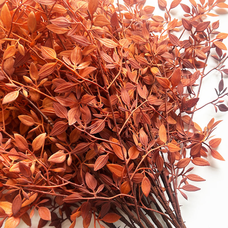 Artificial Nandina Stem, Single Faux Berry Branch in Orange, Autumn or Green, for Home Decor, Weddings & Floral Arrangements