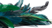 Artificial Long Tail Blue Peacock Ornaments 12 Inch 6 Pcs Christmas Hanging Decorations