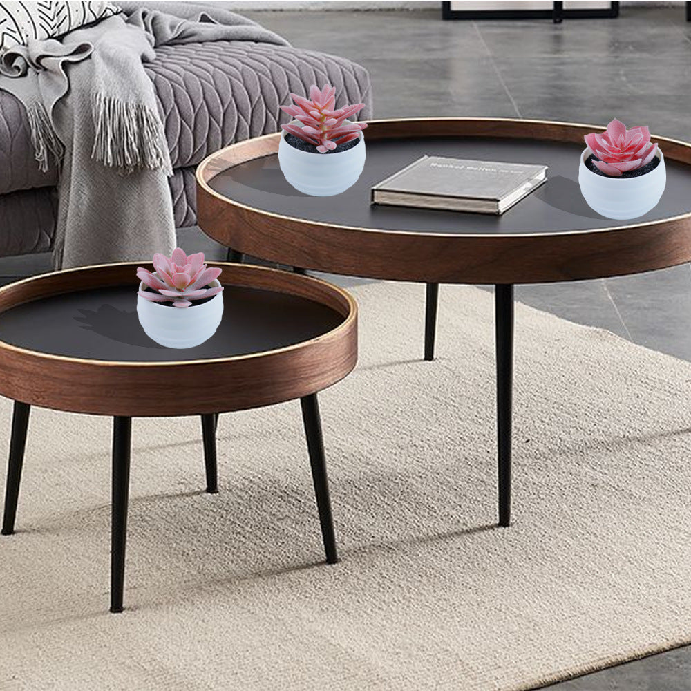 Bulk 2Pcs Succulents Plants 2025 Artificial 2.5 Inch Pots for Boho Bedroom Aesthetic & Office Zen Decor Hypoallergenic Wholesale