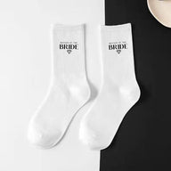 White Bridesmaid Socks - Soft Cotton Comfortable Breathable Wedding Essentials