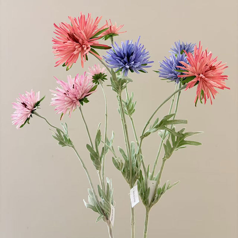 Artificial Daisy Single Stem with 3 Blooms, 29" Silk-Like Fabric Floral for Home Decor, Wedding, Commercial Display