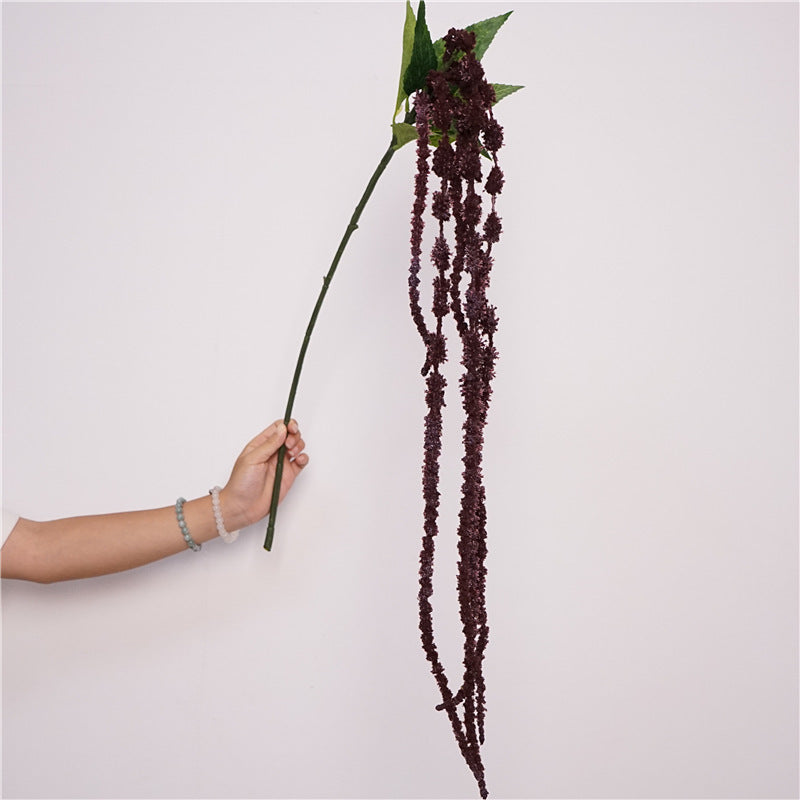49" Foam Love Tears Garland Vine, Artificial Amaranth Caudatus, Perfect for Wedding Decor, Home Styling, Outdoor Arrangements