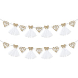 Bachelorette Party Decorations - Ring & Diamond Wedding Paper Garland (2 Sets)
