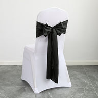 Bulk 10PCS Bows Chair Sashes Satin Chair Ribbons for Wedding Party Events Banquet Chair Cover Decoration Wholesale
