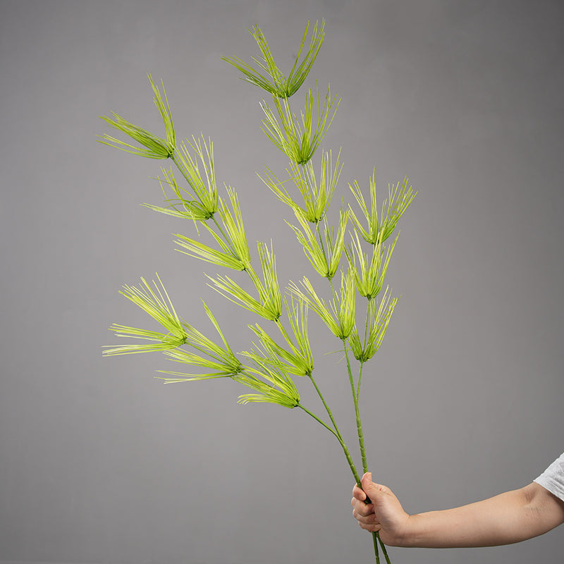Artificial Bamboo Leaf Bush, Faux Silk-Like Greenery Stem, Tall Plant Pick for Planters, Home, Office & Hotel Decor
