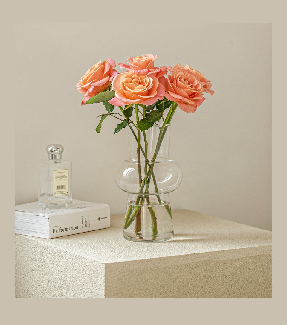 Bulk 7.8" Glass Vase Modern Hydroponic Vases for Centerpiece Wedding Office Home Wholesale