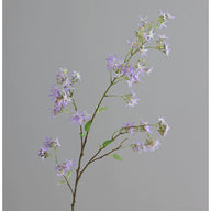 49.2 Inch Artificial Water Jasmine Flowers, Realistic Petals & Green Leaves, for Home Decor, Wedding, Garden, Party Decoration