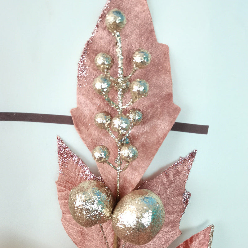 26 Inch Artificial Christmas Flannel Stems with Sticky Powder Bulk Wholesale