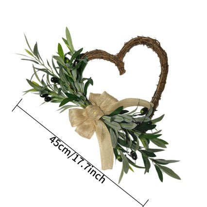Artificial Olive Branch Garland, 18" Long, Perfect for Home Decor, Weddings, and Events