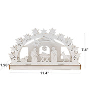 Glow Nativity Scene Ornament Bulk Set for Home Tabletop Mantel Decor Artificial