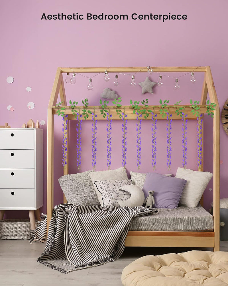 Bulk Wisteria Artificial Flowers 2025 Silk Touch Hanging Vine with UV Protection for Wedding Arch & Garden Party Decor Wholesale