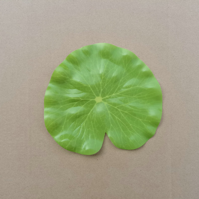 Artificial Lotus Leaf Single Stem, Realistic Plastic Decor for Home, Office or Outdoor, 16" Long