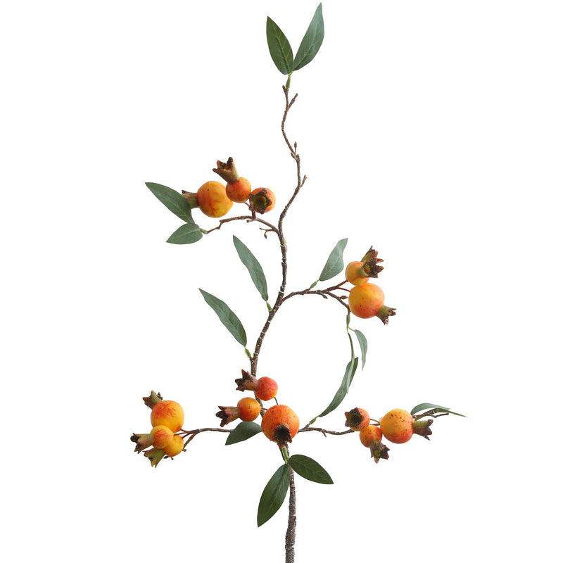 Artificial Pomegranate Bouquet, 15 Stems 4" Blooms, 39" Tall Faux Silk Flowers for Home Decor, Wedding Centerpieces, Floral Arrangements
