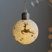 Light Up Snowflake Elf LED Christmas Ball Ornaments, 6 Pcs, Hanging Xmas Tree Decorations