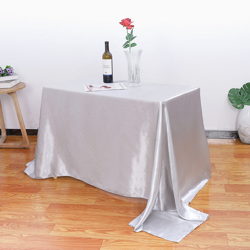 Satin Tablecloth for Weddings & Banquets - Elegant Decoration for Home Dining Room (57" x 102")