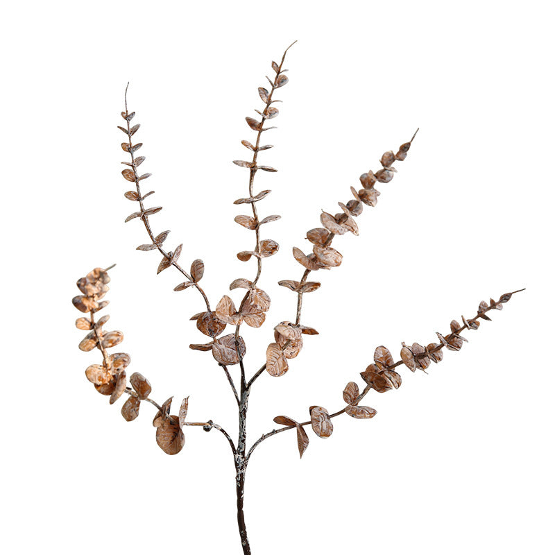 Artificial Fall Tones Money Plant Stem, 30" Single Stem Faux Foliage for Home Decor, Wedding & Events