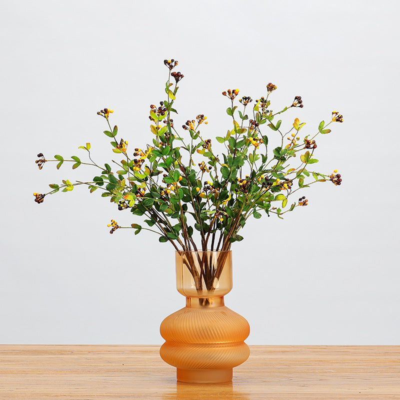 Artificial Berry Bouquet, Set of 6 Stems with 18 Blooms, 20" Long, Foam Material for Home Decor & Floral Arrangements