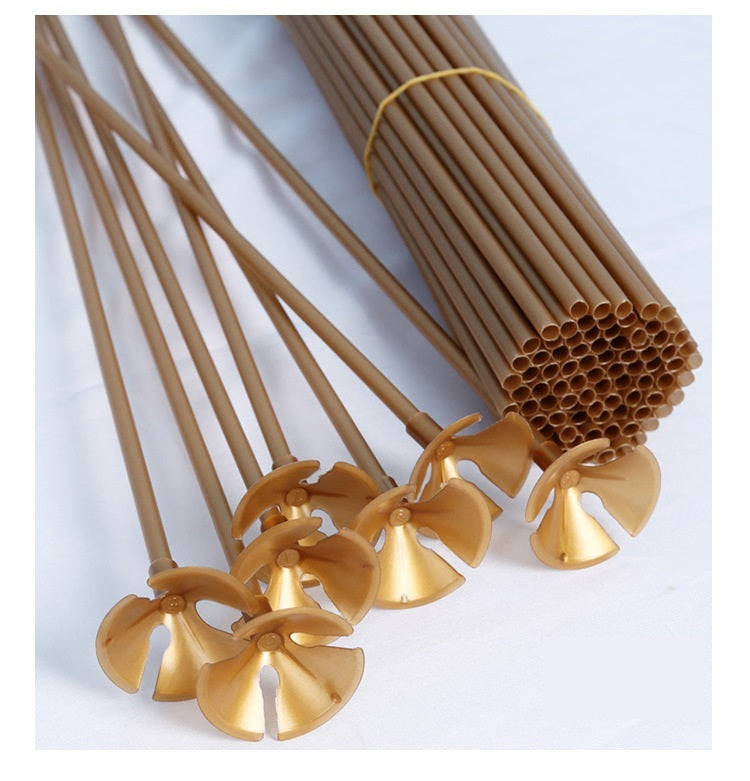 Bulk 100 Pcs 12.6 Inch Plastic Balloon Sticks for Birthday Party Anniversary Wedding Decoration Wholesale
