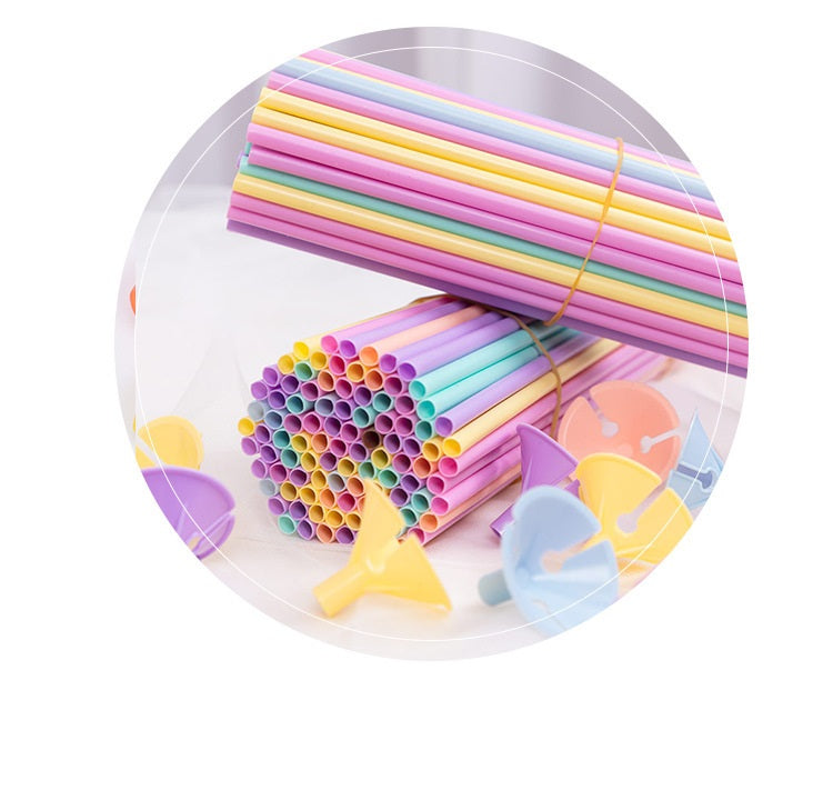 Bulk 100 Pcs 12.6 Inch Plastic Balloon Sticks for Birthday Party Anniversary Wedding Decoration Wholesale