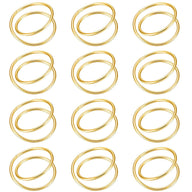 Bulk 12 Pcs Metal Spiral Napkin Rings for Weddings Receptions Dinner Party Decor Wholesale