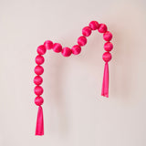 Boho INS Style Wedding Fabric Ball Garland - 6.5ft Bridal Shower Decor for Wedding Venue & Bedroom