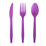 Bulk 60 Pcs Disposable Tableware Set Plastic Colored Knives Forks Spoons Set Wholesale