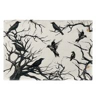 Halloween Black Crow Placemats | Spooky Dining & Home Decor Heat - Resistant Pads