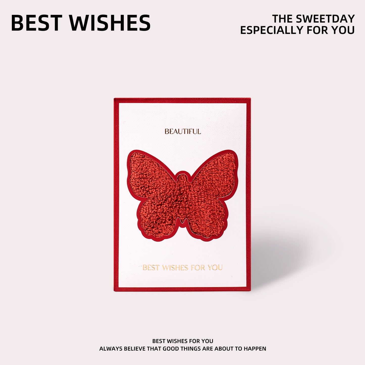 Butterfly Hand Towel Set - 2PCS Luxury Wedding Favor Bridesmaid Gift Baby Shower Gift | Elegant & Practical