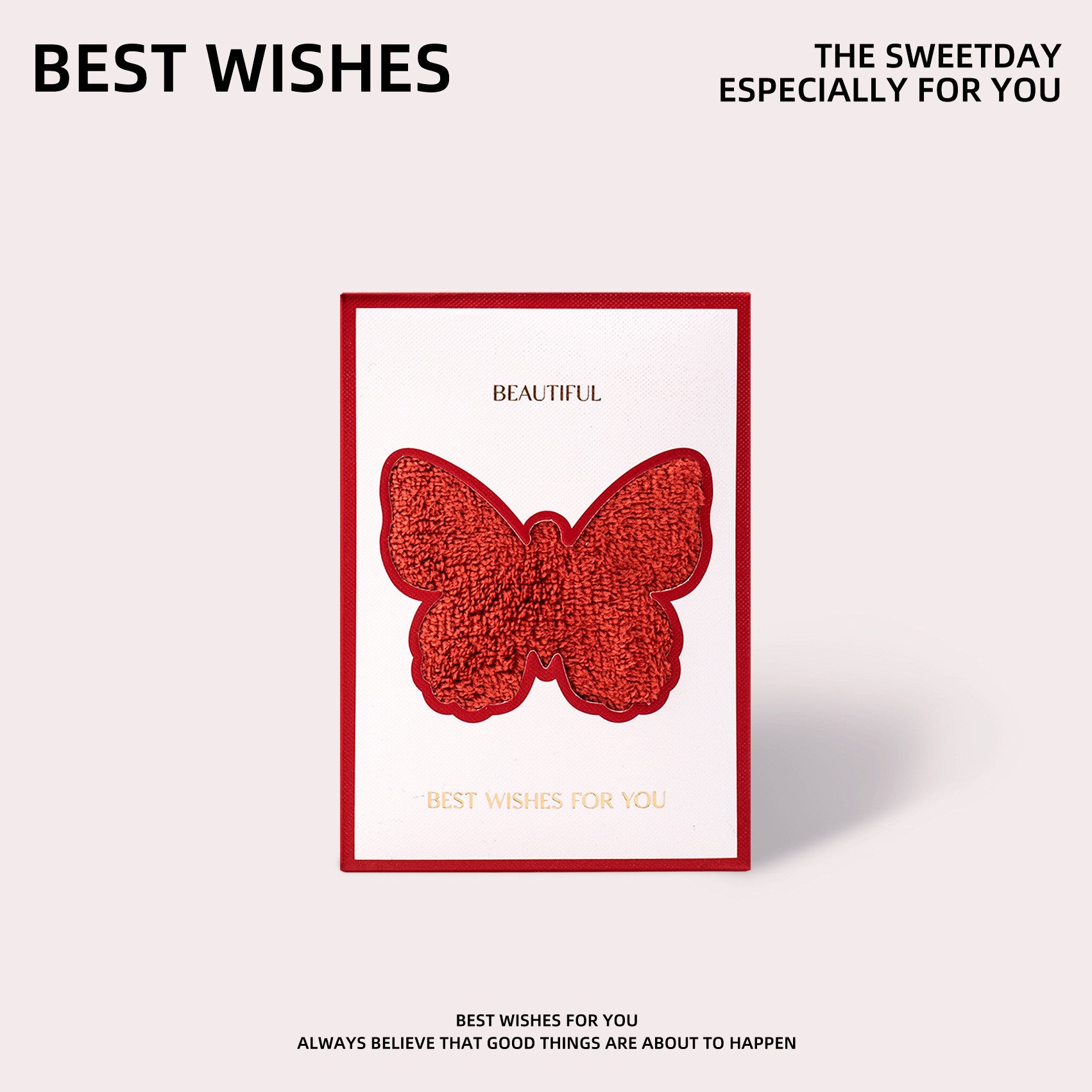 Butterfly Hand Towel Set - 2PCS Luxury Wedding Favor Bridesmaid Gift Baby Shower Gift | Elegant & Practical