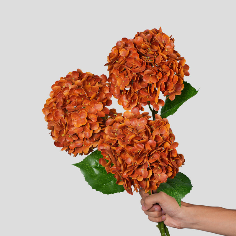 Artificial Hydrangea Single Stem, One Bloom, Plastic Faux Flower for Wedding, Hotel, Home Decor & Window Display
