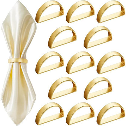 Bulk 2 Pcs Alloy Napkin Rings for Kitchen Dinner Party Wedding Table Decor Wholesale