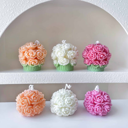 Valentine's Day Rose Bouquet Aromatherapy Candle - Ins Vibe Gift Basket