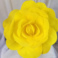 Outdoor Garden Wedding Yellow Rose Artificial Flower Vine - 7 Sizes PE Rose Garland for Venue Decor