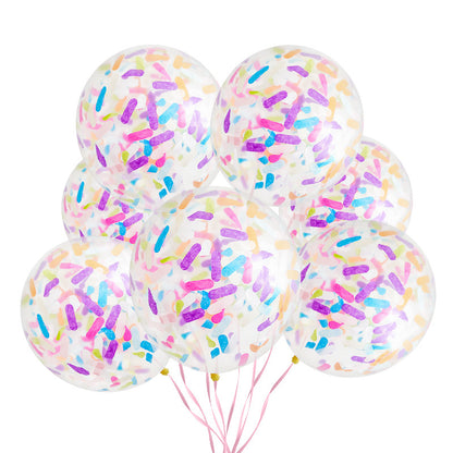 Bulk 100 Pcs 12 Inches Latex Balloons with Long Strips of confetti for Wedding Engagement Party Decoration Wholesale