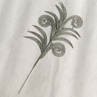 Christmas Gold Glitter Plastic Leaf Ornaments 2-Pack - 15.7" Length 7.5"Width | Sparkly Cutout Decor for Christmas Trees