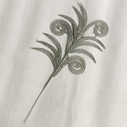 Christmas Gold Glitter Plastic Leaf Ornaments 2-Pack - 15.7" Length 7.5"Width | Sparkly Cutout Decor for Christmas Trees