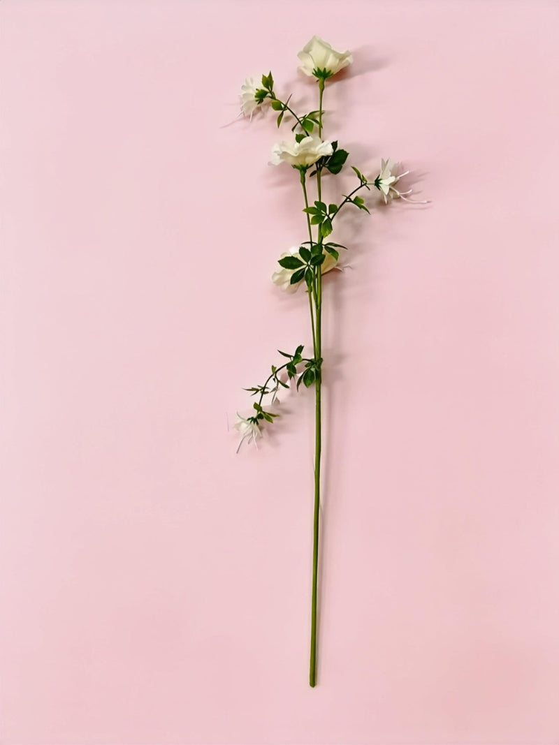 Artificial Cosmos Flower Bush with 6 Blooms, 27.5" Silk-Like Faux Floral, Wedding & Home Decor