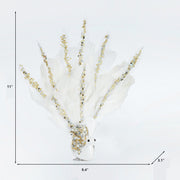 Simulated Peacock Christmas Hanging Ornaments Bulk Quantity Artificial Holiday Decor