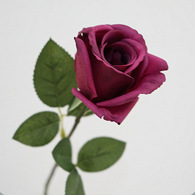 19" Single Stem Realistic Faux Silk Rose, Kate Style, Modern Home Decor, Wedding & Event Arrangements