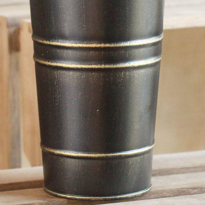 Bulk 1pc Galvanized Metal Flower Vase Rustic French Bucket Design for Home Decor Wedding Table Centerpieces Farmhouse Style Flower Holder Wholesale