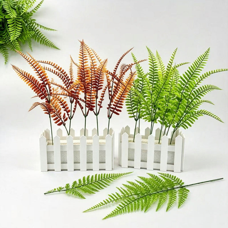 15" Artificial Persian Grass Stems, Set of 10, Realistic Outdoor & Indoor Decor for Weddings, Events, Home & Commercial Spaces