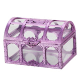 Bulk 12 Pack Clear Treasure Chest 3.5X2.5X2.4 Inch Plastic Favor Boxes for Wedding Party Wholesale