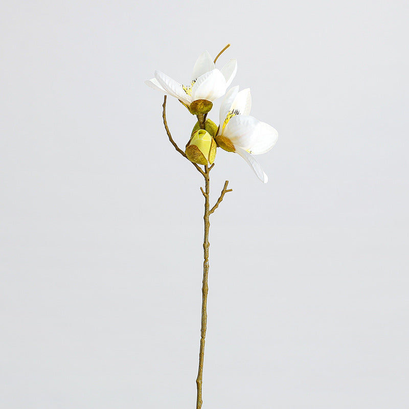Single Stem Argentine Kapok Faux Silk Flower, 17" Tall, 4 Blooms, Perfect for Home Decor, Weddings, and Events