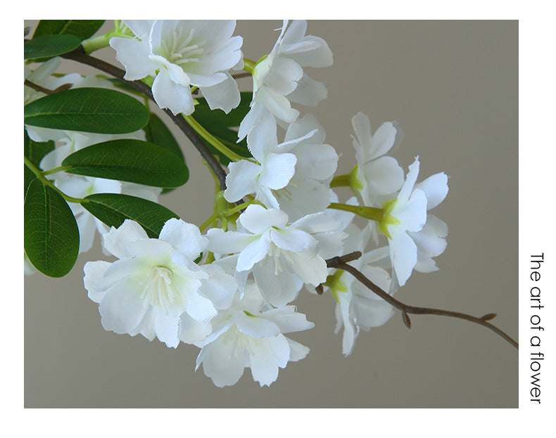 Single Stem Artificial Michelia Flower, 29" Tall, Silk Material, Modern Home & Commercial Decor, White & Pink Options