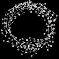 Bulk 5 FT Crystal Diamond Ice Garland Clear Bead Christmas Garland for Tree Fireplace Mantle Wreath DIY and Winter Wonderland Wedding Decor Wholesale